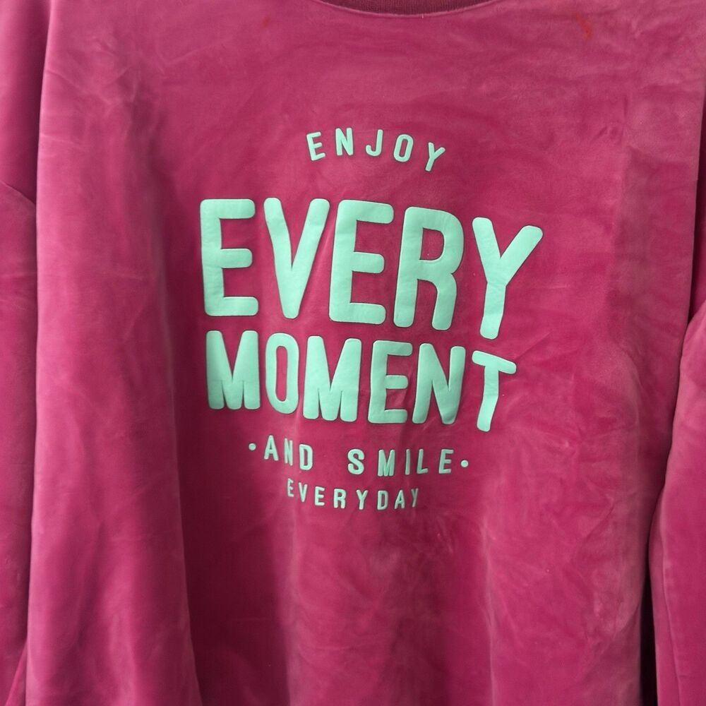Girls Pink Velvet Saying Long Sleeve Jacket 14/16 Members Mark - Picture 2 of 4